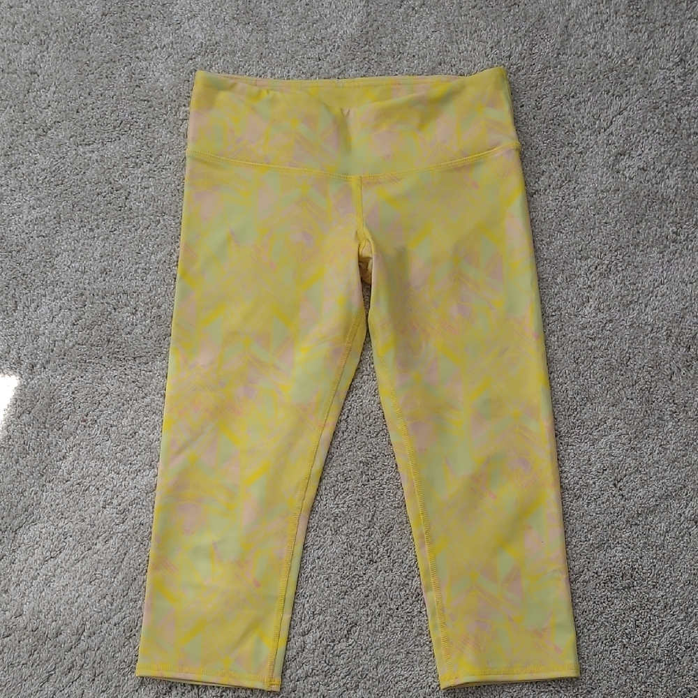 ALO Yoga Yellow Ankle Cropped Leggings